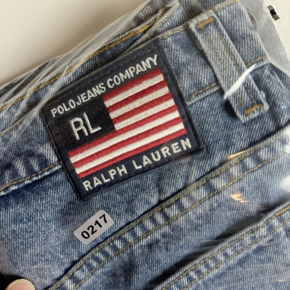 Vintage Polo Jeans Ralph Lauren Jeans Womens 12x31 90s Flag Patch Logo T23 - Picture 11 of 11